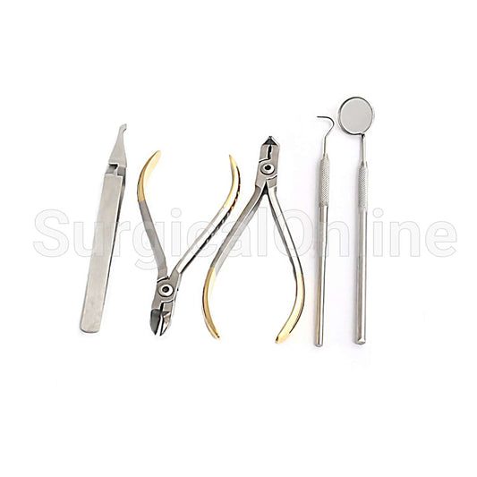Bracket Holding Tweezers Hard Wire Cutter Probes Ortho Essentials Kit