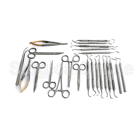 Periodontal Gracey Curette Probe Mosquito Forceps Iris Gum Scissor