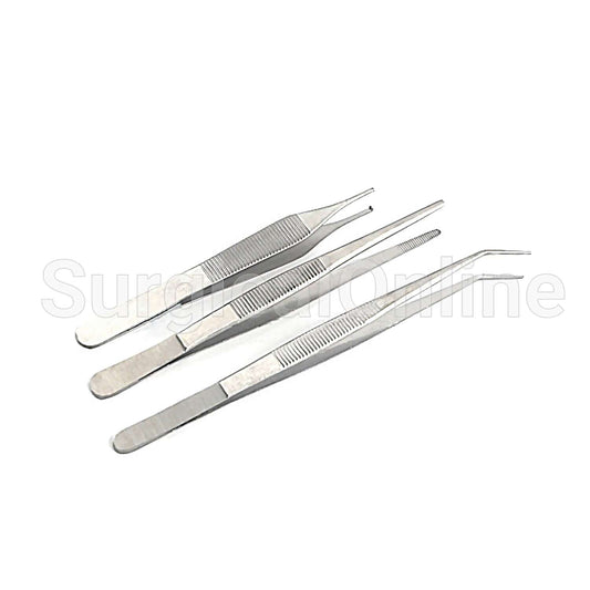 Set of 3 Dental London College Tweezer Dental Serrated Tip Cotton & Dressing