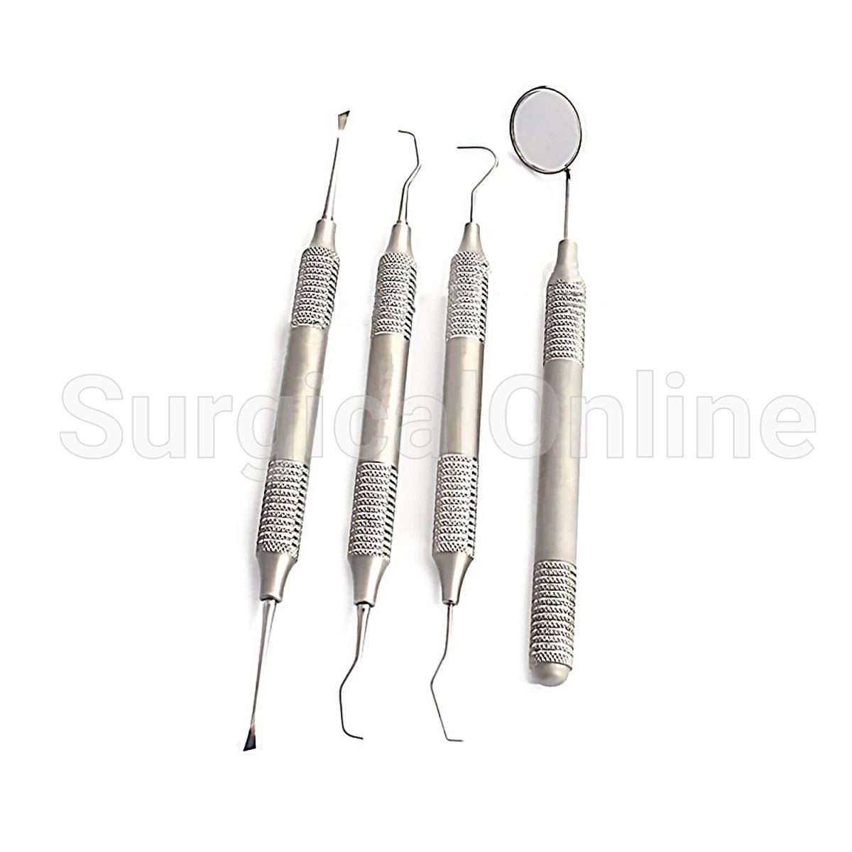 Dental Tartar Calculus Plaque Remover Tooth Scraper Dental Mirror & Scaler Set