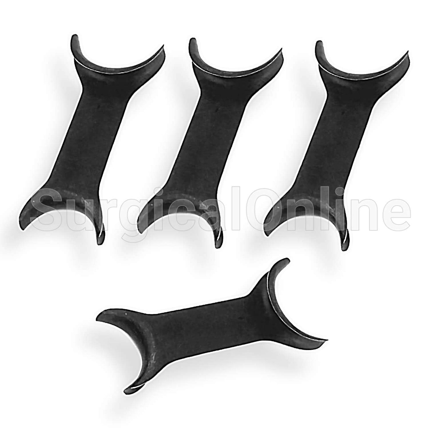 4 Cheek Retractor Dental Orthodontic Surgical Black Coated