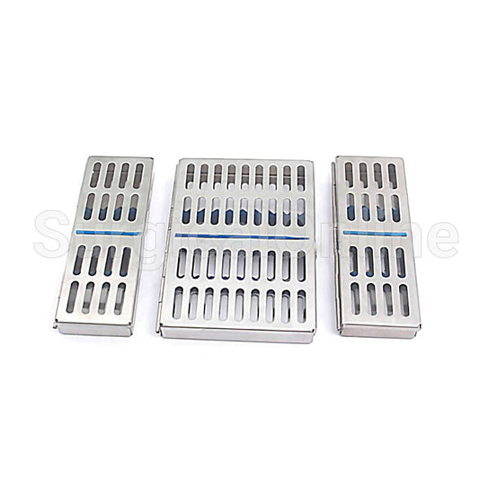 9 Pcs Dental Sterilization Cassette Tray Box for 10 7 & -5