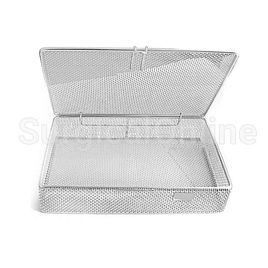 Sterilization Cassette Tray 9" X6.25" X1.5" Perforated Mesh Box DN-313