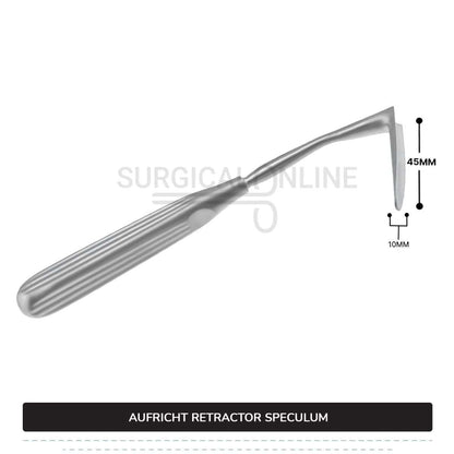 Aufricht Nasal Retractor Speculum 6 1/2" (16.5 cm), Solid Blade 45 mm Surgical ENT & Diagnostic