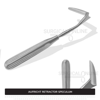 Aufricht Nasal Retractor Speculum 6 1/2" (16.5 cm), Solid Blade 45 mm Surgical ENT & Diagnostic