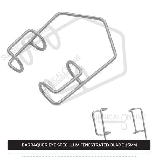 Barraquer Eye Speculum Large Loop with 2 Closed Wire Fenestrated Blades 15mm Ophthalmic Instruments