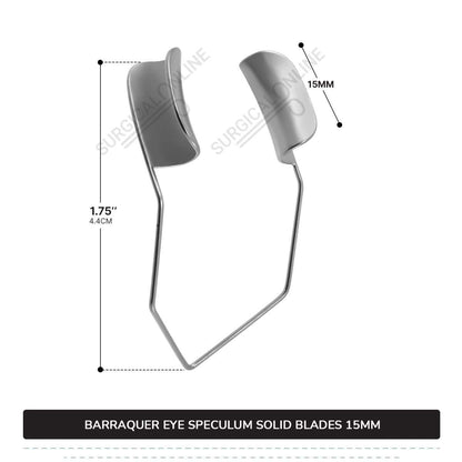 Barraquer Eye Speculum Large With Two Solid Blades 15mm Ophthalmic Surgical Instruments
