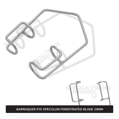 Barraquer Eye Speculum Small Loop with 2 Closed Wire Fenestrated Blades 10mm Ophthalmic Instruments
