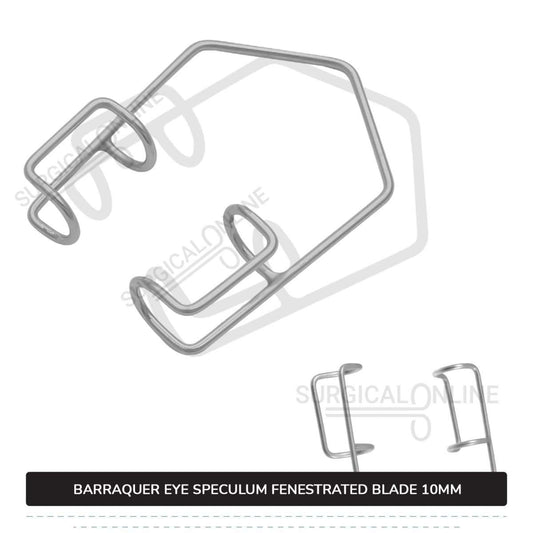 Barraquer Eye Speculum Small Loop with 2 Closed Wire Fenestrated Blades 10mm Ophthalmic Instruments