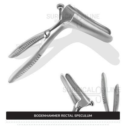 Bodenhammer Rectal Speculum 6″ (15.2 cm) Long, With Set Screw, Blades 3 1/2″ (8.9 cm) Long x 3/4″ (1.9 cm) Wide