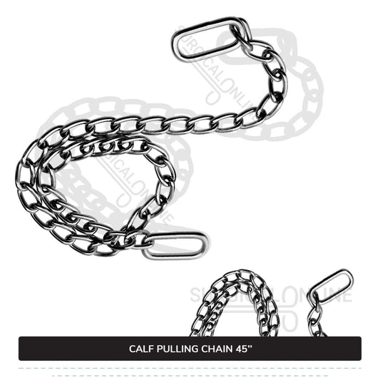 Calf Puller Chain 45" Stainless Steel Cattle Birth Delivery Surgical Veterinary Instruments