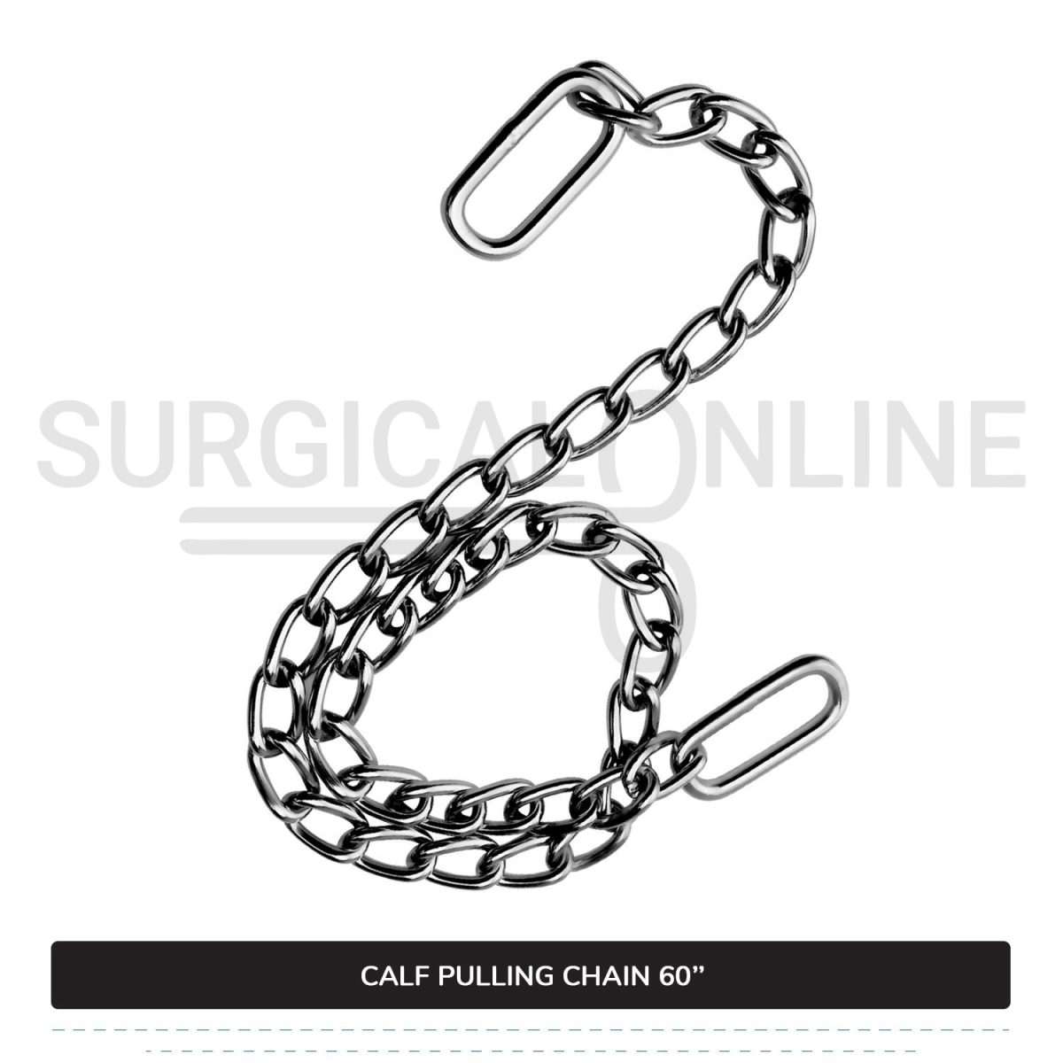 Calf Puller Chain 60" Stainless Steel Cattle Birth Delivery Surgical Veterinary Instruments
