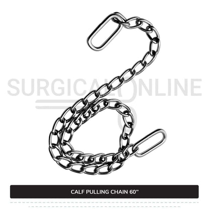 Calf Puller Chain 60" Stainless Steel Cattle Birth Delivery Surgical Veterinary Instruments
