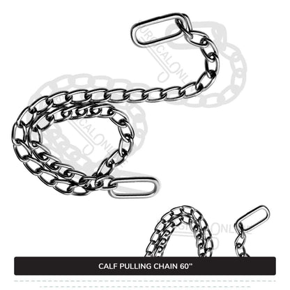 Calf Puller Chain 60" Stainless Steel Cattle Birth Delivery Surgical Veterinary Instruments