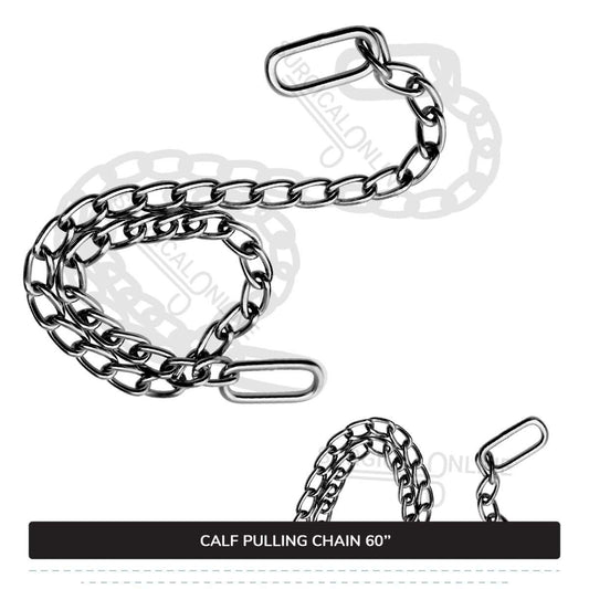 Calf Puller Chain 60" Stainless Steel Cattle Birth Delivery Surgical Veterinary Instruments