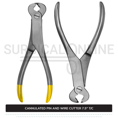 Cannulated Pin and Wire Cutter 7.5'' T/C