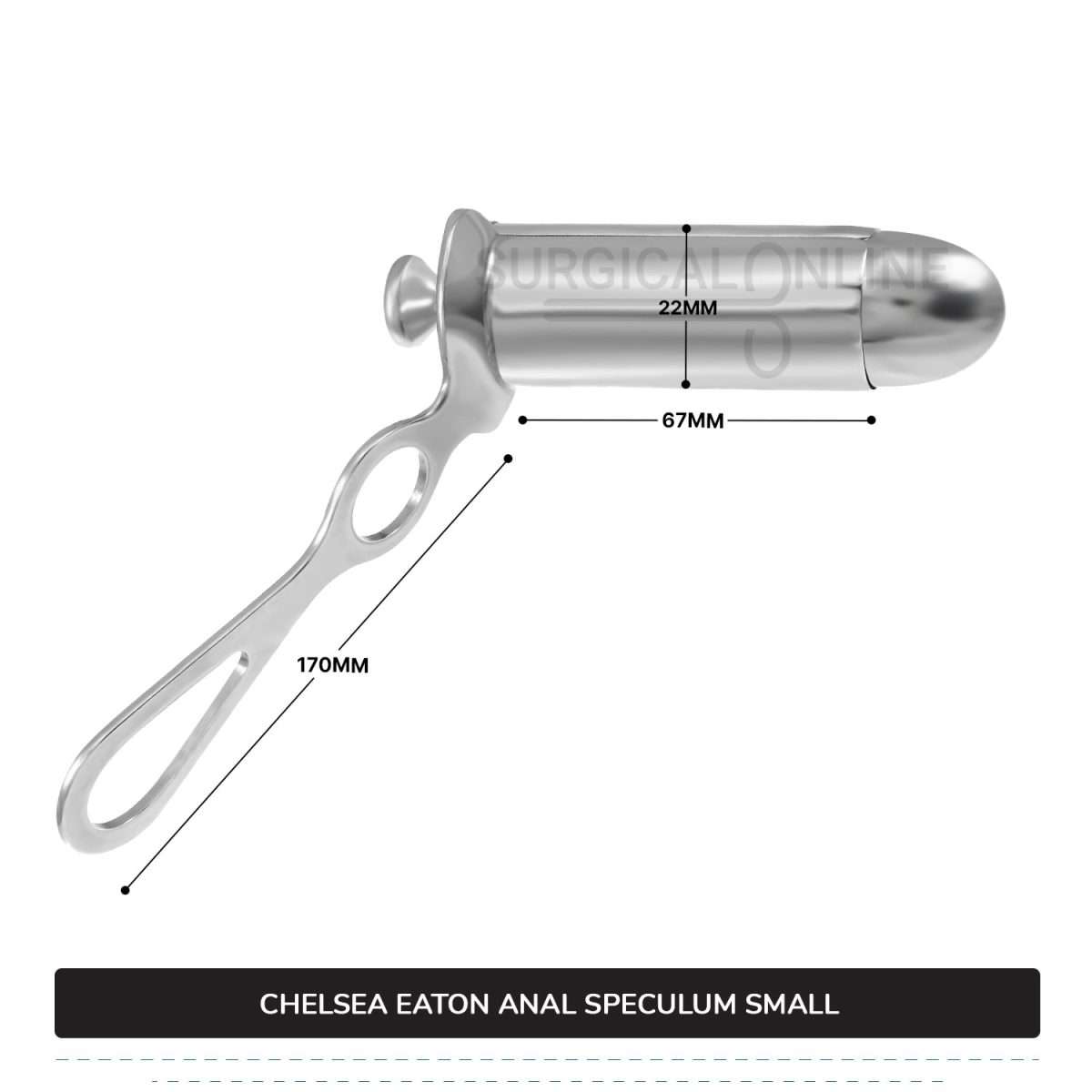 Chelsea Eaton Anal Speculum Small 2 5/8" (6.7 cm) long x 7/8" (2.2 cm) O.D Rectal Instruments