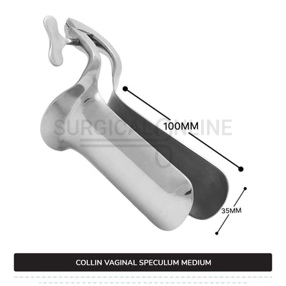 Collin Vaginal Speculum, Medium Size 1 3/8" (3.5 cm) X 4" (10.0 cm)