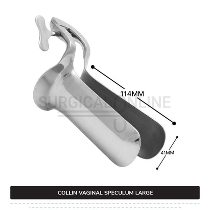 Collin Vaginal Speculum, Large Size 1 5/8" (4.1 cm) X 4 1/2" (11.4 cm)