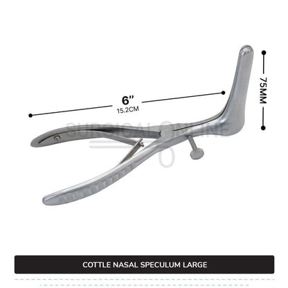 Cottle Septum Speculum Large 6″ (15.2 cm), With Set Screw, Narrow 75mm Long Blades