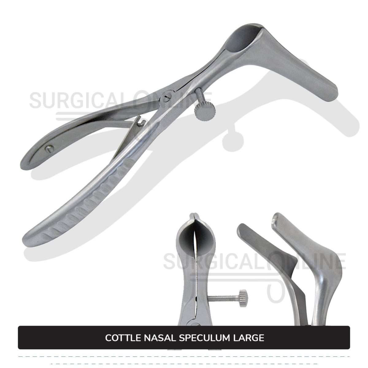 Cottle Septum Speculum Large 6″ (15.2 cm), With Set Screw, Narrow 75mm Long Blades