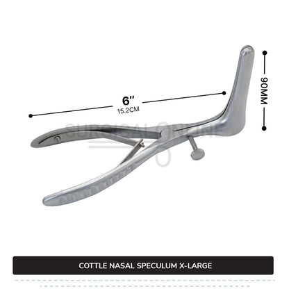 Cottle Septum Speculum X-Large 6″ (15.2 cm), With Set Screw, Narrow 90mm Long Blades