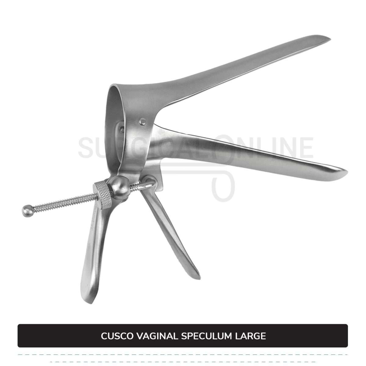 Cusco Vaginal Speculum Large, With Side Screw, 1 3/8" (3.5 cm) X 4 1/2" (11.4 cm)