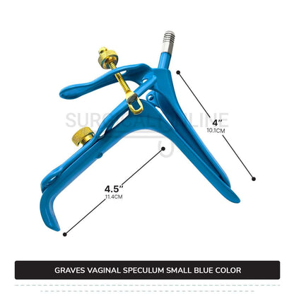 Grave Vaginal Speculum Small LLETZ LEEP Blue Teflon Cover