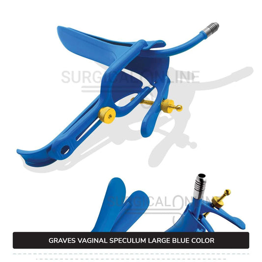 Grave Vaginal Speculum Large LLETZ LEEP Blue Teflon Cover