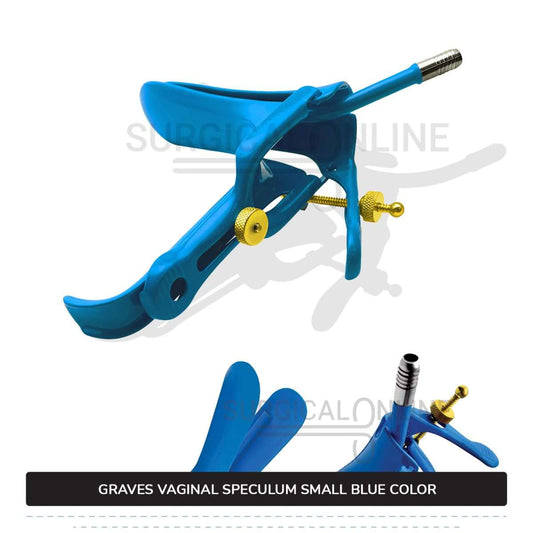 Grave Vaginal Speculum Small LLETZ LEEP Blue Teflon Cover