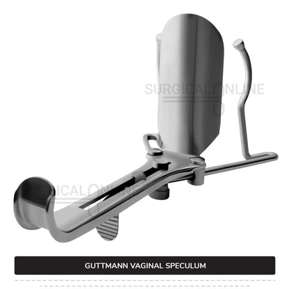 Guttmann Vaginal Speculum 9" (22.9 cm) Long, 4" (10.2 cm) x 1 3/8" (3.5 cm) Solid Center Blade