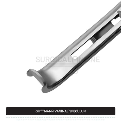 Guttmann Vaginal Speculum 9" (22.9 cm) Long, 4" (10.2 cm) x 1 3/8" (3.5 cm) Solid Center Blade