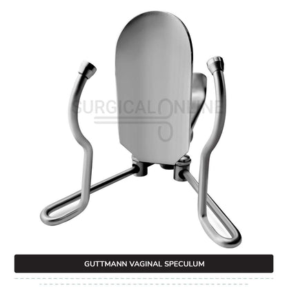 Guttmann Vaginal Speculum 9" (22.9 cm) Long, 4" (10.2 cm) x 1 3/8" (3.5 cm) Solid Center Blade