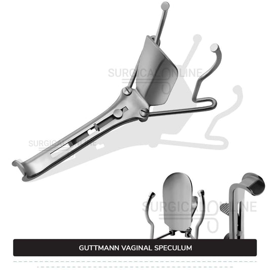 Guttmann Vaginal Speculum 9" (22.9 cm) Long, 4" (10.2 cm) x 1 3/8" (3.5 cm) Solid Center Blade