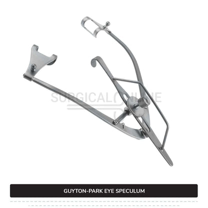 Guyton-Park Eye Speculum 3 1/2" (8.9 cm), Fenestrated Blades 14 mm wide, with Suture Posts Ophthalmic Instruments