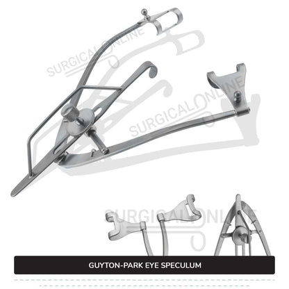 Guyton-Park Eye Speculum 3 1/2" (8.9 cm), Fenestrated Blades 14 mm wide, with Suture Posts Ophthalmic Instruments