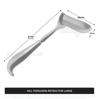 Hill Ferguson Rectal Retractor Large 8 3/4″ (22.2cm) Long, 1 1/5″ (3 cm) X 3″ (7.6 cm) Blades Surgical Veterinary