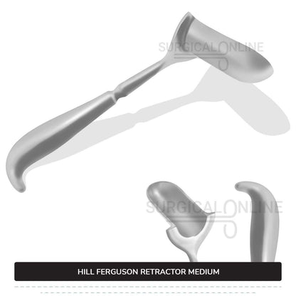 Hill Ferguson Rectal Retractor Medium 8 3/5" (21.8cm) Long, 1" (2.6 cm) X 2 3/4" (7.0 cm) Blades Surgical Veterinary