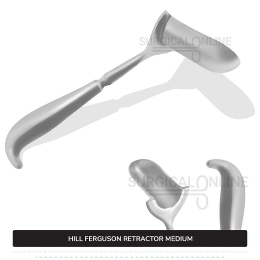 Hill Ferguson Rectal Retractor Medium 8 3/5" (21.8cm) Long, 1" (2.6 cm) X 2 3/4" (7.0 cm) Blades Surgical Veterinary