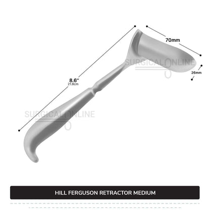 Hill Ferguson Rectal Retractor Medium 8 3/5" (21.8cm) Long, 1" (2.6 cm) X 2 3/4" (7.0 cm) Blades Surgical Veterinary