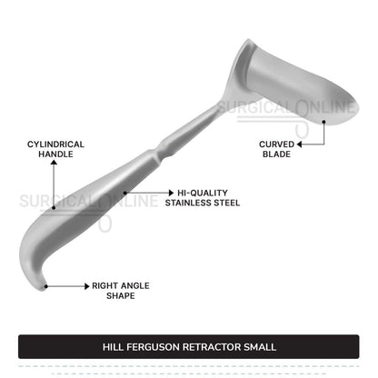Hill Ferguson Rectal Retractor Small 8 1/2" (21.6cm) Long, 7/8" (2.2 cm) X 2 1/2" (6.4 cm) Blades Surgical Veterinary