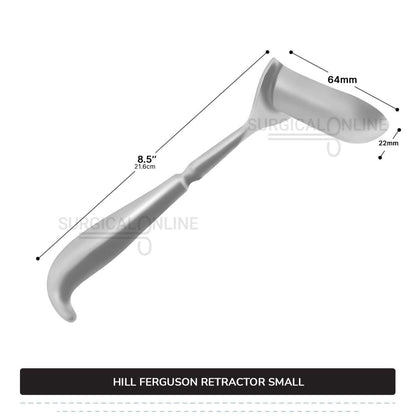 Hill Ferguson Rectal Retractor Small 8 1/2" (21.6cm) Long, 7/8" (2.2 cm) X 2 1/2" (6.4 cm) Blades Surgical Veterinary