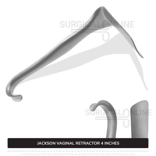 Jackson Vaginal Retractor Large 1 1/2″ (3.8 cm) X 4″ (10.2 cm) Flat Blade with 7″ (17.8cm) Curved Handle
