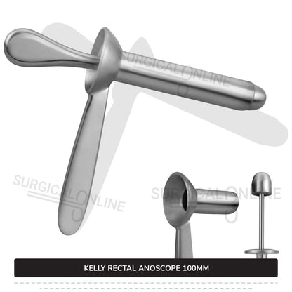Kelly Anal Anoscope, 4" (10 cm) Long X 7/8" (2.2 cm), Outer Diameter With Obturator Rectal Speculum
