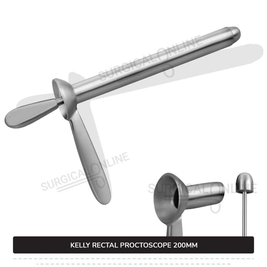 Kelly Anal Proctoscope, 8" (20 cm) Long X 7/8" (2.2 cm), Outer Diameter With Obturator Rectal Speculum