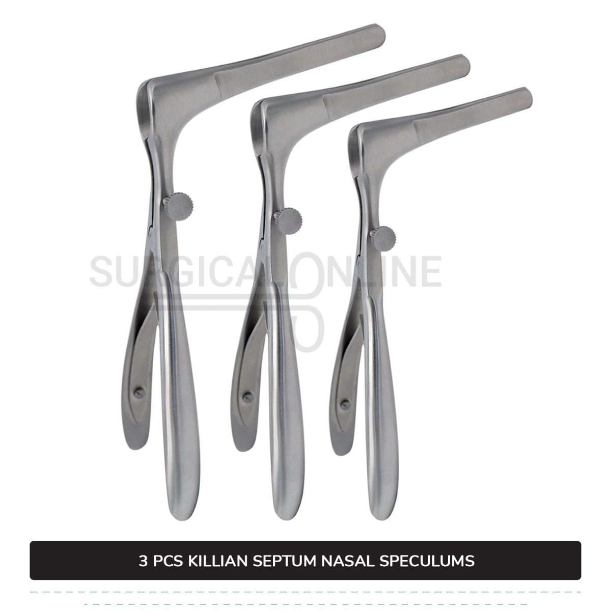 3 Pcs Killian Nasal Speculum Set Small, Medium, & Large Rhinology