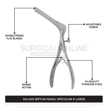 3 Pcs Killian Nasal Speculum Set Small, Medium, & Large Rhinology