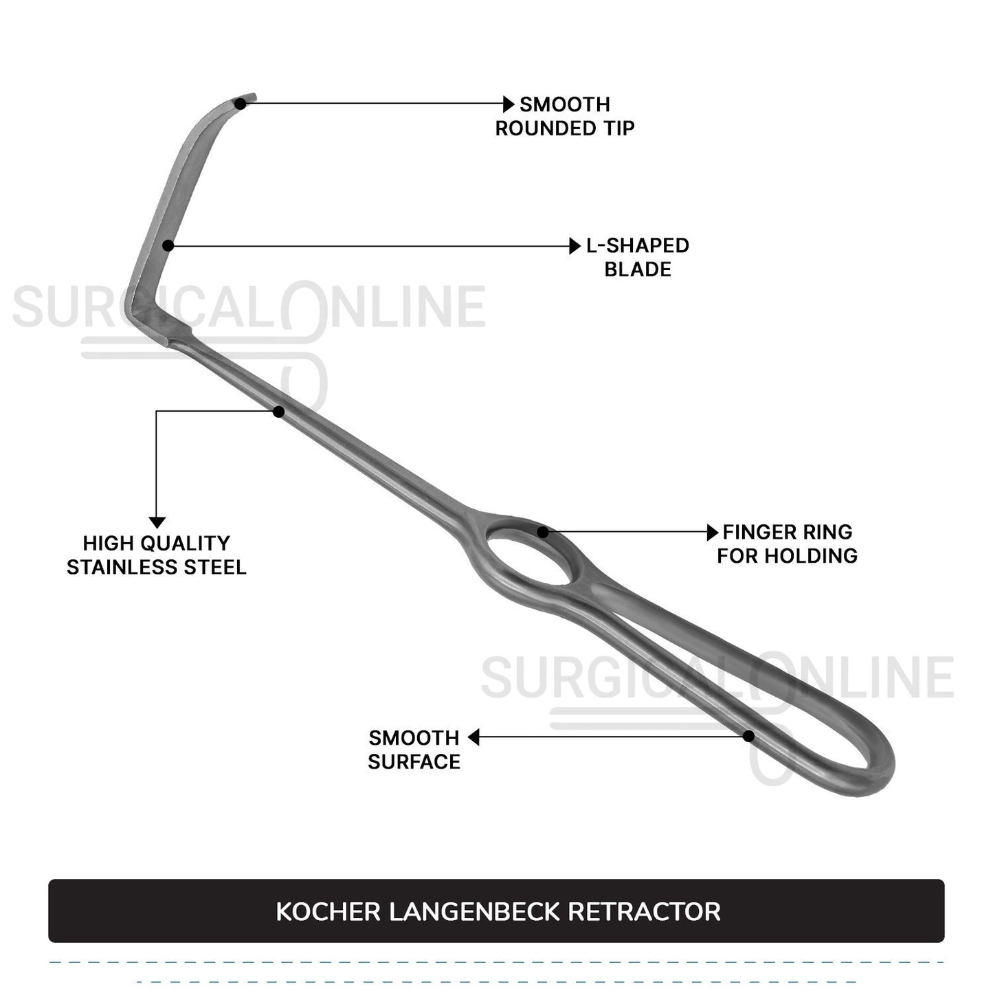 Kocher Langenbeck Retractor 8.5"