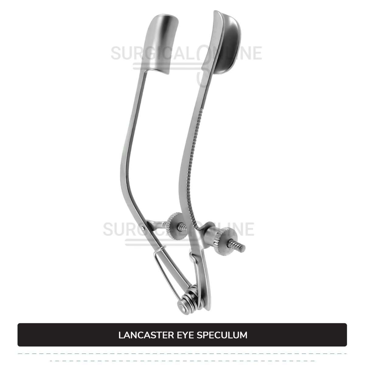 Lancaster Eye Speculum Standard Pattern 3.25″ (8.3cm) Solid Blades 15mm x 5mm Ophthalmic Surgical Instruments