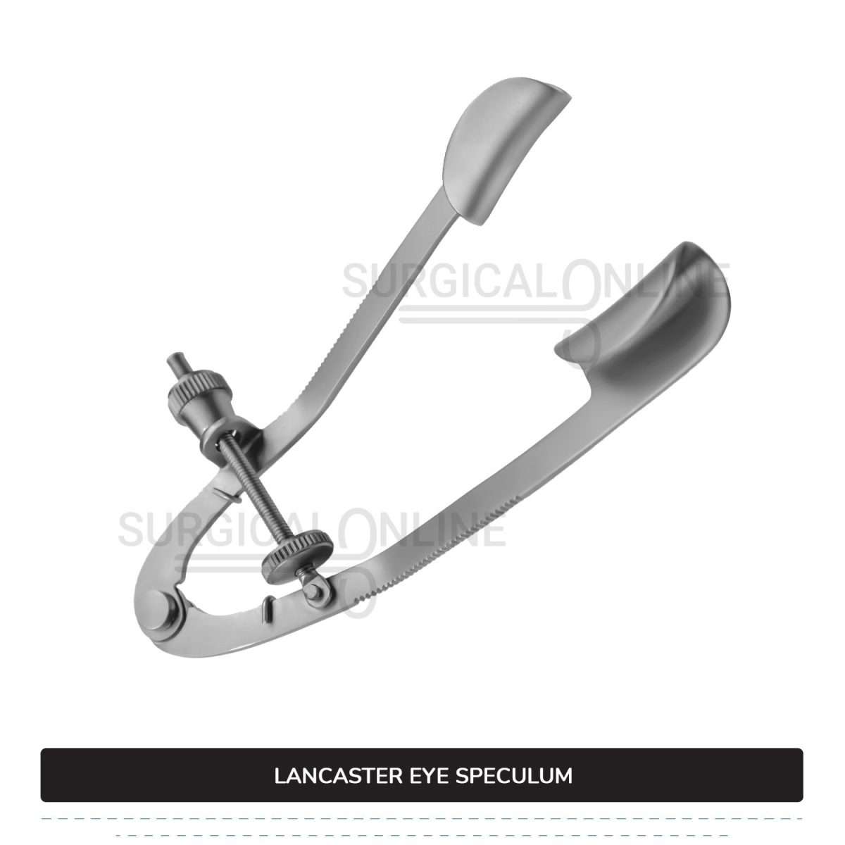 Lancaster Eye Speculum Standard Pattern 3.25″ (8.3cm) Solid Blades 15mm x 5mm Ophthalmic Surgical Instruments